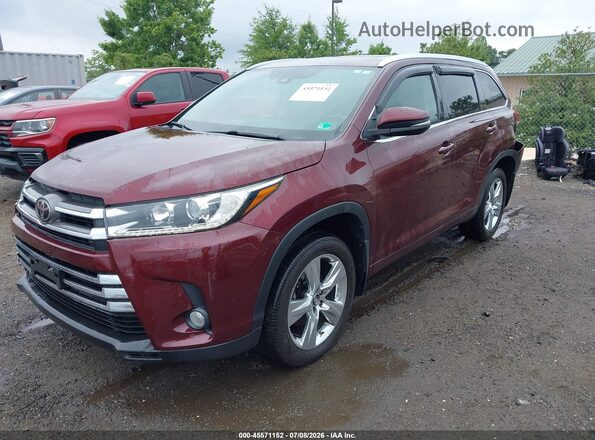 5TDDZRFH2HS474887 2017 TOYOTA HIGHLANDER Бордовый Передняя левая четверть