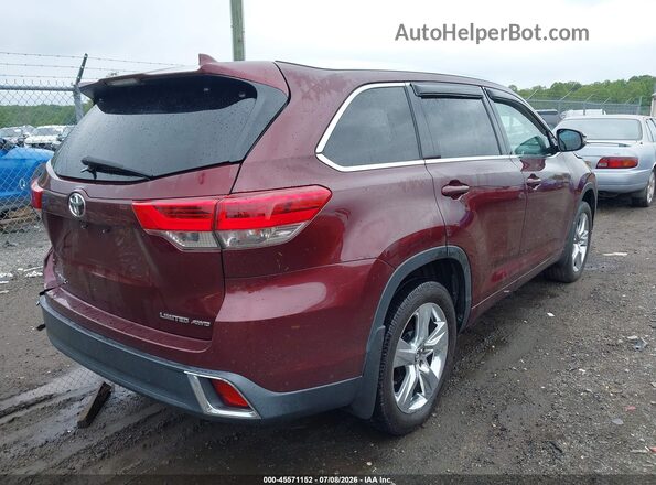5TDDZRFH2HS474887 2017 TOYOTA HIGHLANDER Бордовый Задняя правая четверть