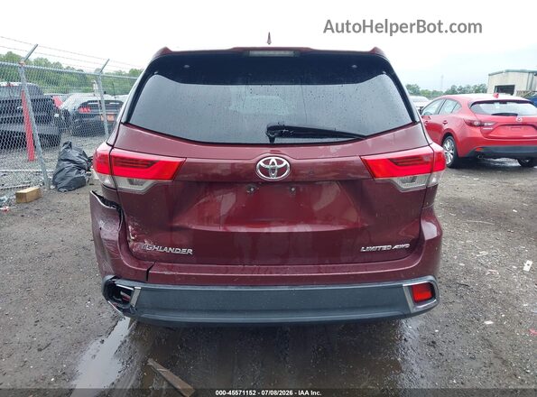 5TDDZRFH2HS474887 2017 TOYOTA HIGHLANDER Бордовый 
