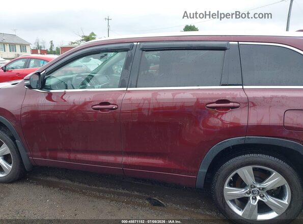 5TDDZRFH2HS474887 2017 TOYOTA HIGHLANDER Бордовый Панорамный вид салона 360°