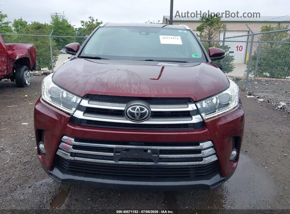 5TDDZRFH2HS474887 2017 TOYOTA HIGHLANDER Бордовый Вид щитка приборов