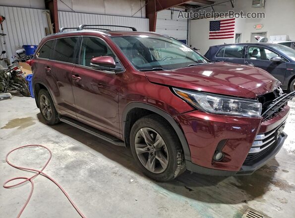 5TDDZRFH2JS843771 2018 TOYOTA HIGHLANDER Burgundy Przód prawy