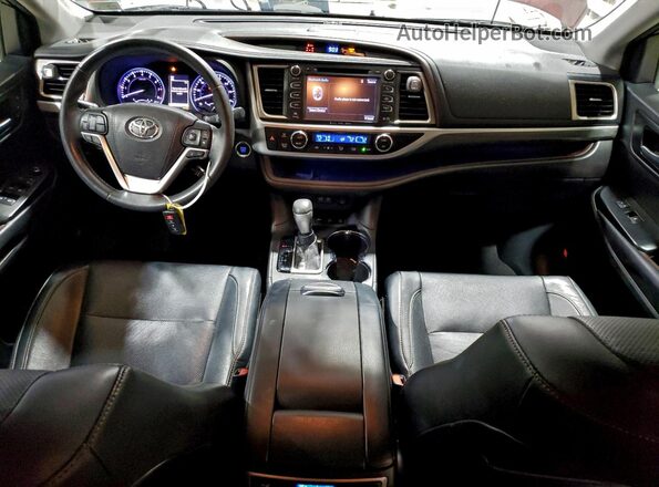 5TDDZRFH2JS843771 2018 TOYOTA HIGHLANDER Burgundy Widok deski rozdzielczej