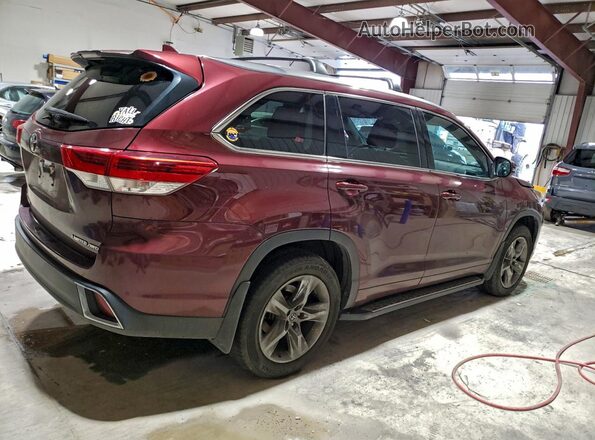 5TDDZRFH2JS843771 2018 TOYOTA HIGHLANDER Burgundy Tył prawy