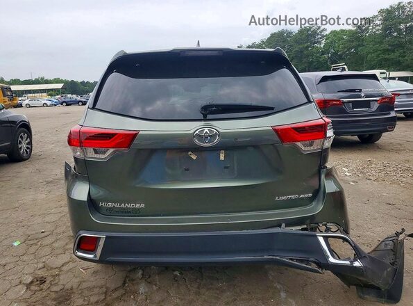 5TDDZRFH2KS940101 2019 TOYOTA HIGHLANDER Green Вид ззаду