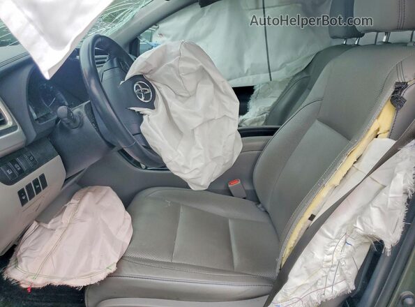 5TDDZRFH2KS940101 2019 TOYOTA HIGHLANDER Green Вид салону спереду
