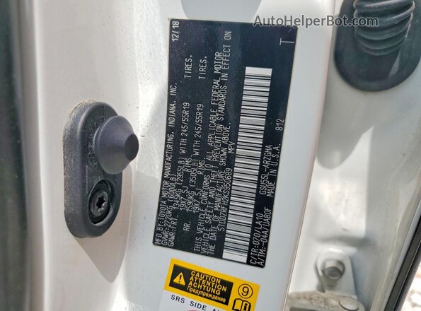 5TDDZRFH2KS950689 2019 TOYOTA HIGHLANDER White 360 interior view
