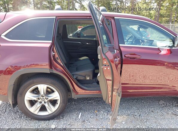 5TDDZRFH3HS368982 2017 TOYOTA HIGHLANDER Maroon VIN კოდის სტიკერის ხედი