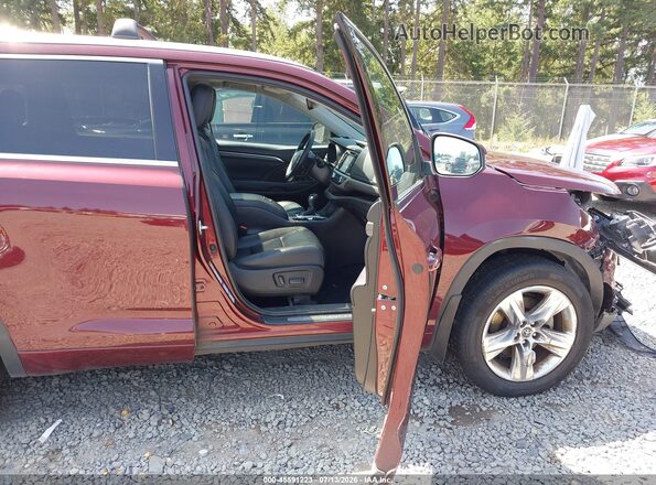 5TDDZRFH3HS368982 2017 TOYOTA HIGHLANDER Maroon წინა სალონის ხედი