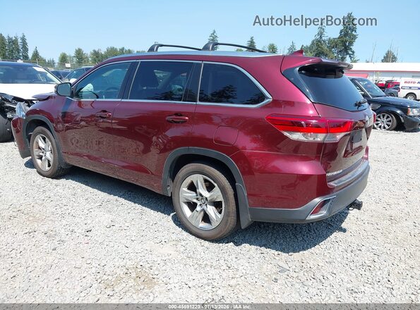 5TDDZRFH3HS368982 2017 TOYOTA HIGHLANDER Maroon უკანა მარცხენა