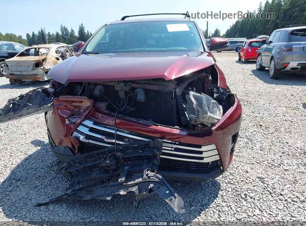 5TDDZRFH3HS368982 2017 TOYOTA HIGHLANDER Maroon წინა ხედი