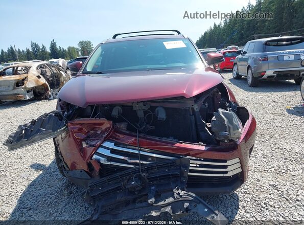 5TDDZRFH3HS368982 2017 TOYOTA HIGHLANDER Maroon ხელსაწყოთა პანელის ხედი