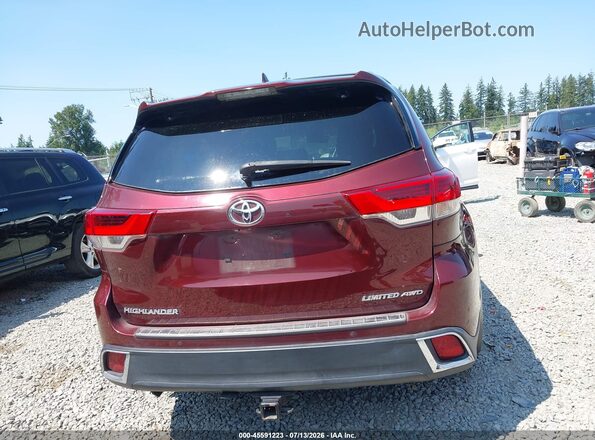 5TDDZRFH3HS368982 2017 TOYOTA HIGHLANDER Maroon 