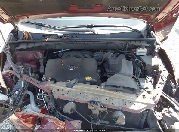 5TDDZRFH3HS368982 2017 TOYOTA HIGHLANDER Maroon უკანა ხედი