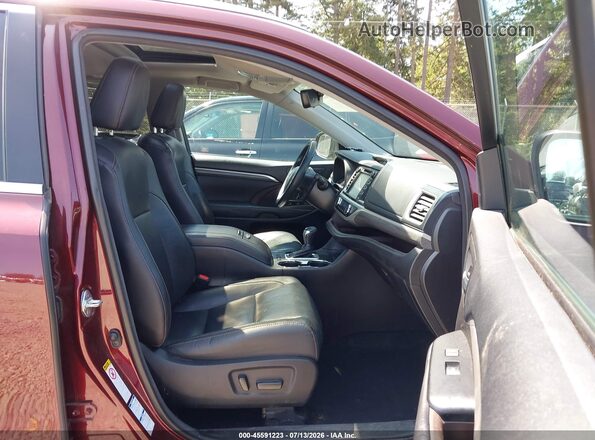 5TDDZRFH3HS368982 2017 TOYOTA HIGHLANDER Maroon 
