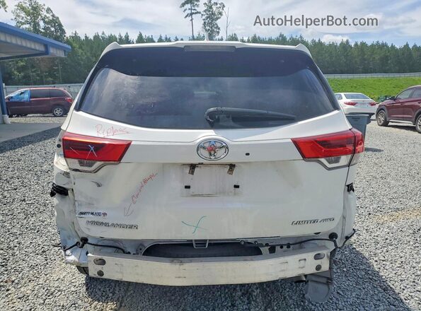 5TDDZRFH3JS882353 2018 TOYOTA HIGHLANDER White Vista trasera