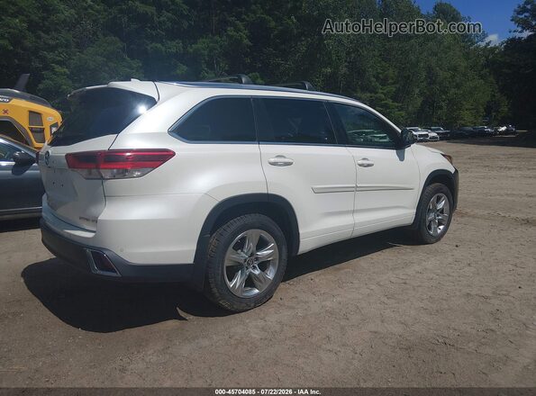 5TDDZRFH3JS894325 2018 TOYOTA HIGHLANDER White Задня права чверть