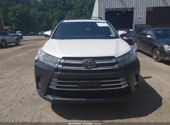 5TDDZRFH3JS894325 2018 TOYOTA HIGHLANDER White Вид щитка приладів