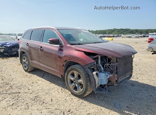 5TDDZRFH4HS363175 2017 TOYOTA HIGHLANDER Бордовый Передняя правая четверть
