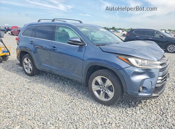 5TDDZRFH4HS453121 2017 TOYOTA HIGHLANDER Blue Delantero derecho