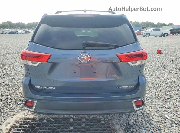5TDDZRFH4HS453121 2017 TOYOTA HIGHLANDER Blue Vista trasera
