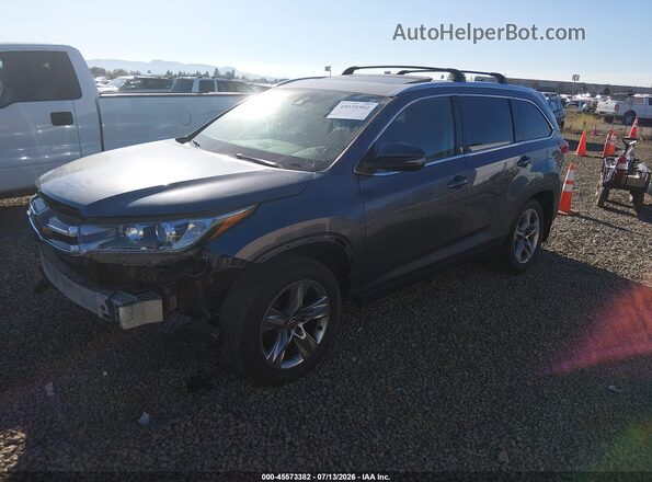 5TDDZRFH4JS828074 2018 TOYOTA HIGHLANDER Gray Vista tres cuartos delantera izquierda