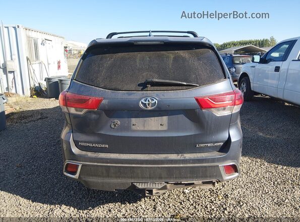 5TDDZRFH4JS828074 2018 TOYOTA HIGHLANDER Gray 