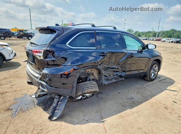 5TDDZRFH4JS843058 2018 TOYOTA HIGHLANDER Black Задня права чверть