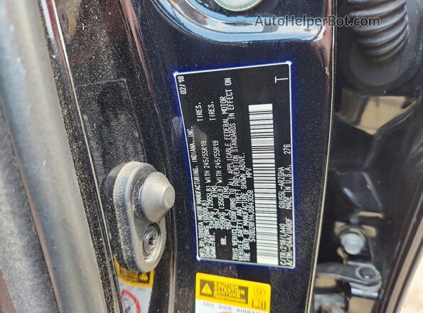 5TDDZRFH4JS843058 2018 TOYOTA HIGHLANDER Black Вид наклейки з VIN-кодом