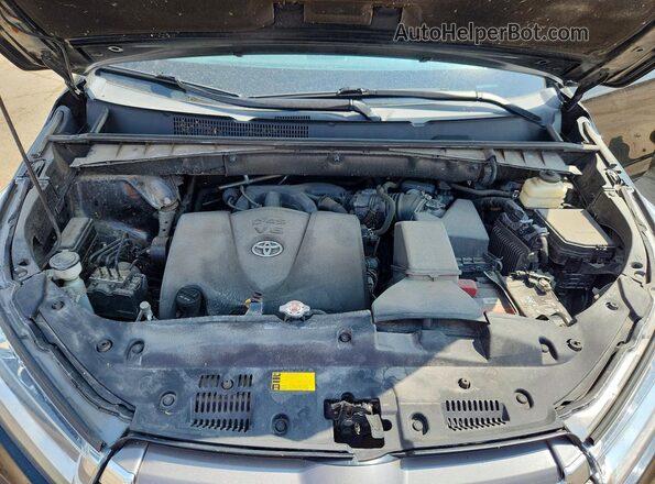 5TDDZRFH4JS843058 2018 TOYOTA HIGHLANDER Black Вид підкапотного простору