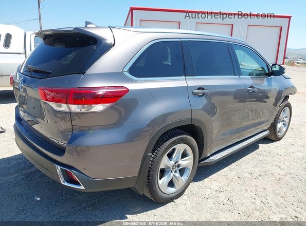 5TDDZRFH4JS910628 2018 TOYOTA HIGHLANDER Gray Trasero derecho