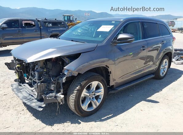5TDDZRFH4JS910628 2018 TOYOTA HIGHLANDER Gray Vista tres cuartos delantera izquierda