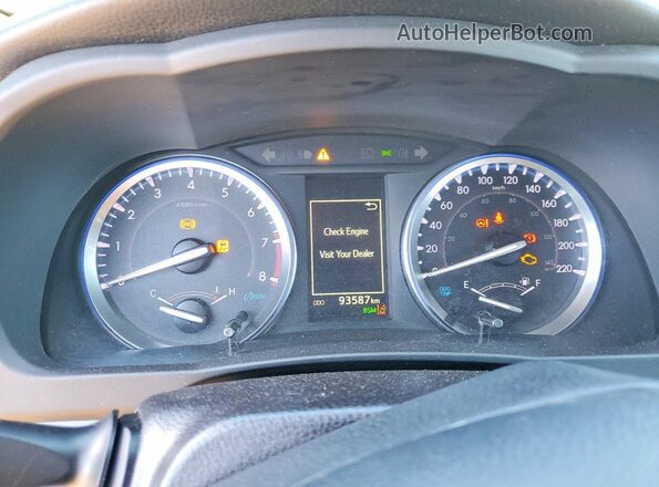 5TDDZRFH4KS981412 2019 TOYOTA HIGHLANDER Black Вид щитка приладів
