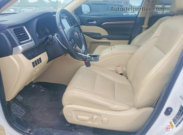 5TDDZRFH6HS465545 2017 TOYOTA HIGHLANDER White Widok wnętrza z przodu