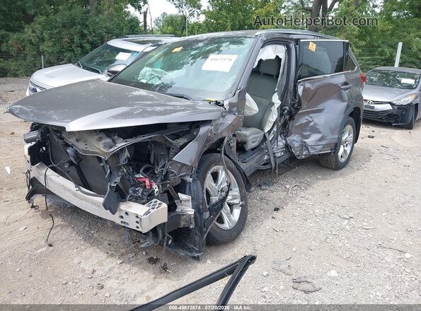 5TDDZRFH6HS480367 2017 TOYOTA HIGHLANDER Gray Առջևի ձախ երեք քառորդ տեսարան