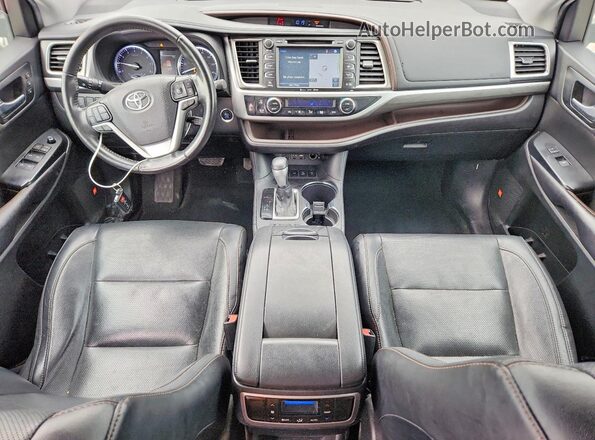 5TDDZRFH6KS700632 2019 TOYOTA HIGHLANDER Black Widok deski rozdzielczej