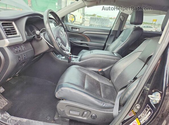 5TDDZRFH6KS700632 2019 TOYOTA HIGHLANDER Black Widok wnętrza z przodu