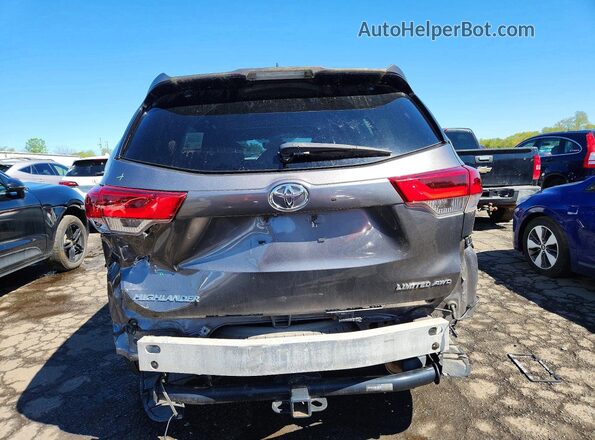 5TDDZRFH7JS855477 2018 TOYOTA HIGHLANDER Gray Вид ззаду
