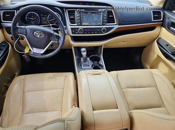 5TDDZRFH8HS434183 2017 TOYOTA HIGHLANDER Белый Вид панели приборов