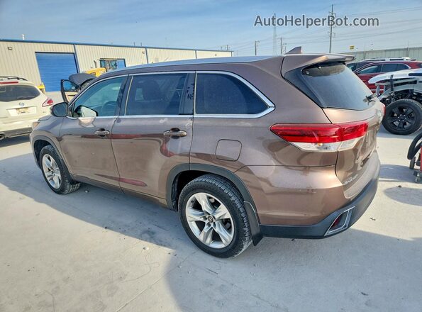 5TDDZRFH8HS446317 2017 TOYOTA HIGHLANDER Brown უკანა მარცხენა