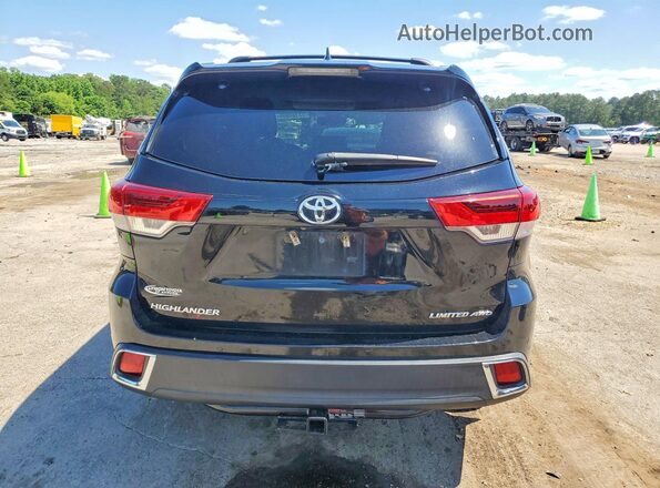 5TDDZRFH8JS493952 2018 TOYOTA HIGHLANDER Black უკანა ხედი