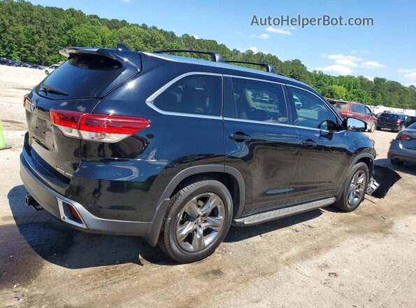 5TDDZRFH8JS493952 2018 TOYOTA HIGHLANDER Black უკანა მარჯვენა