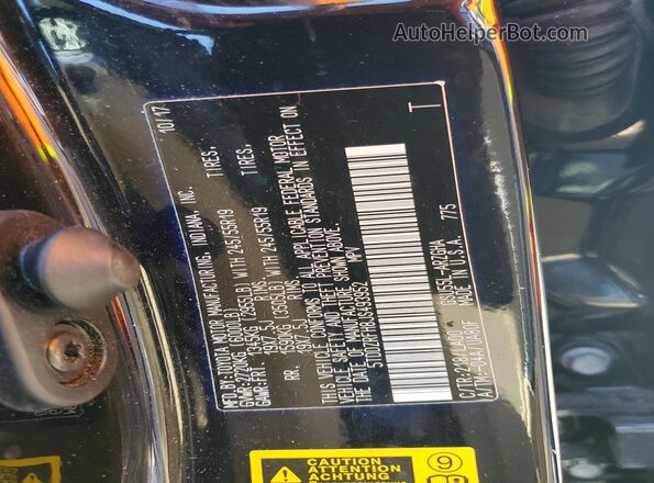 5TDDZRFH8JS493952 2018 TOYOTA HIGHLANDER Black სალონის 360-გრადუსიანი ხედი