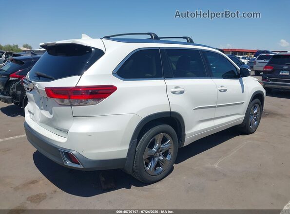 5TDDZRFH8JS898726 2018 TOYOTA HIGHLANDER White Задня права чверть