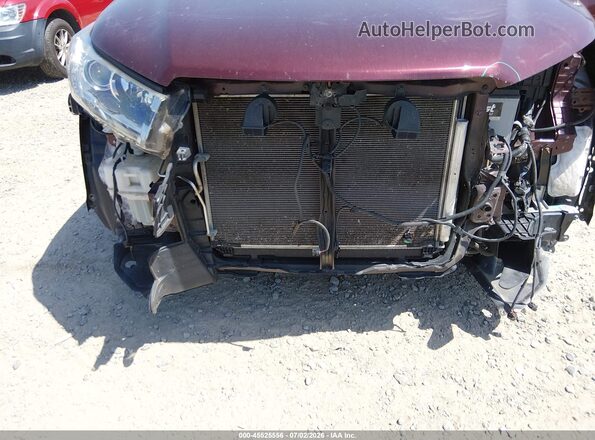 5TDDZRFH8JS910597 2018 TOYOTA HIGHLANDER Темно-бордовый Вид спереди
