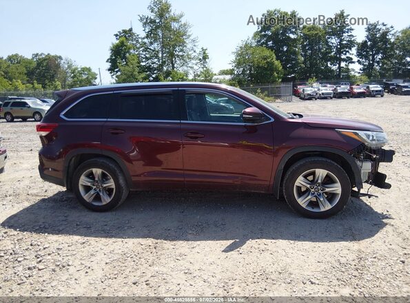 5TDDZRFH8JS910597 2018 TOYOTA HIGHLANDER Темно-бордовый Панорамный вид салона 360°