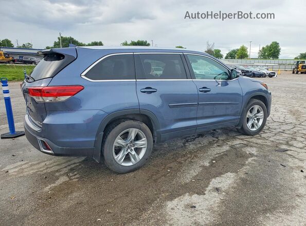 5TDDZRFH9JS887847 2018 TOYOTA HIGHLANDER Blue Задня права чверть