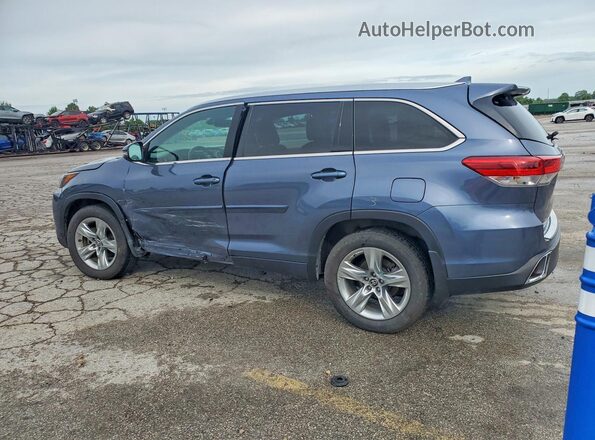 5TDDZRFH9JS887847 2018 TOYOTA HIGHLANDER Blue Задня ліва чверть