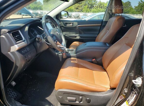 5TDDZRFH9KS733558 2019 TOYOTA HIGHLANDER Black Widok wnętrza z przodu
