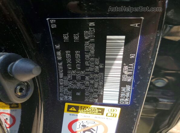 5TDDZRFH9KS733558 2019 TOYOTA HIGHLANDER Black Widok komory silnika